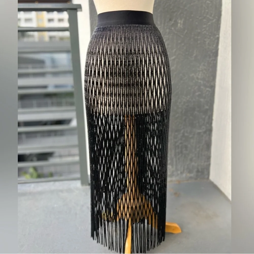Zara beaded black skirt Limited Edition/ ZW Collection - Picture 9 of 12